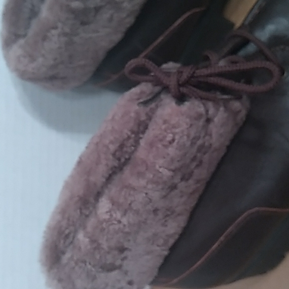 ANKLE BOOTS CLARKS LEATHER  FAUX FUR - Picture 4 of 8